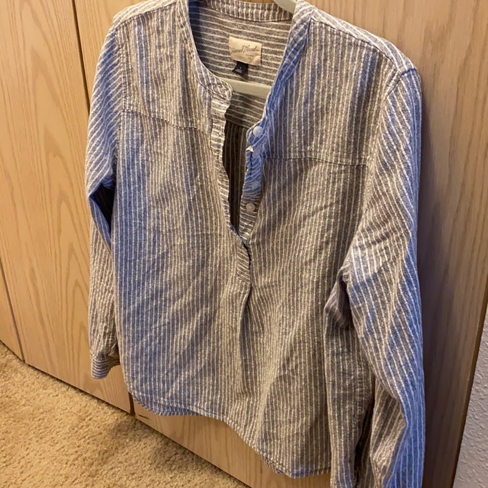 Blue striped shirt